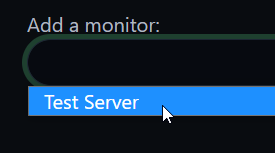 Uptime-Kuma Monitor Search and Selection Field