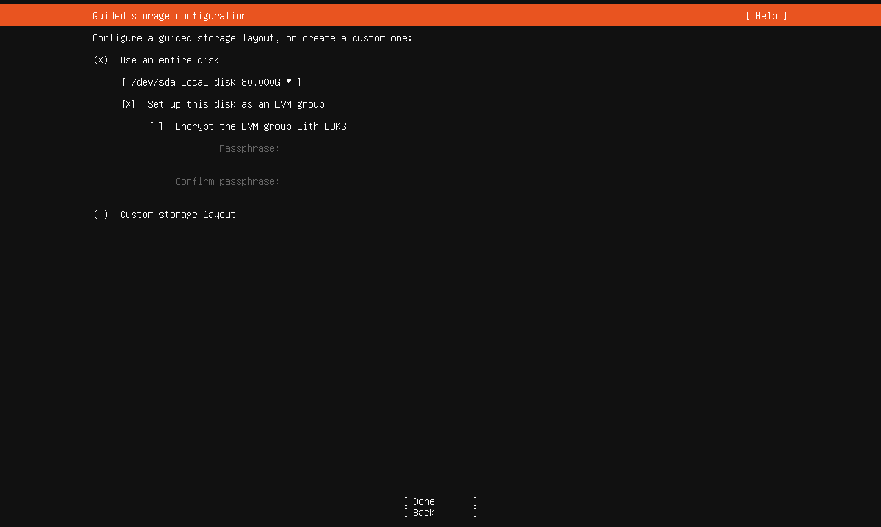 Storage Configuration