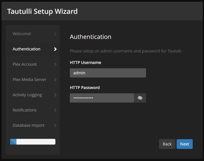 Tautulli Authentication Configuration