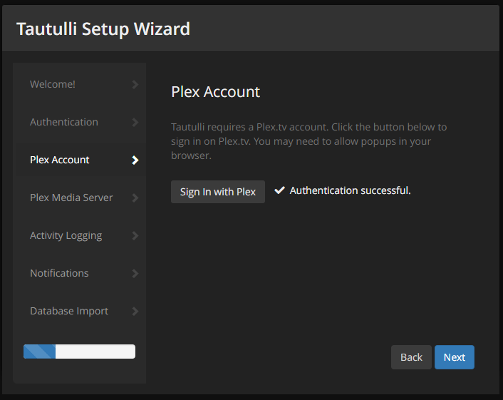 Tautulli Authentication Successful