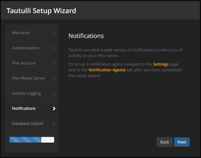 Tautulli Notifications Settings