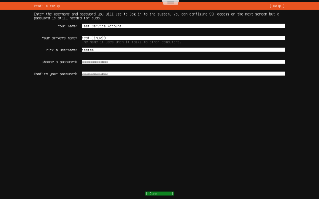 Ubuntu Server Profile Setup