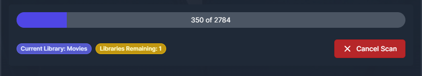 Overseerr Library Scanning Progress