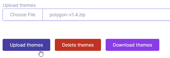 LinkStack Theme Upload Interface