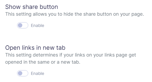 LinkStack Appearance Settings
