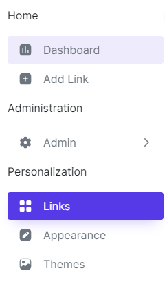 LinkStack Links Menu