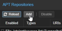 Proxmox Add Repository Button