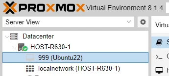 Proxmox Newly Created Linux VM