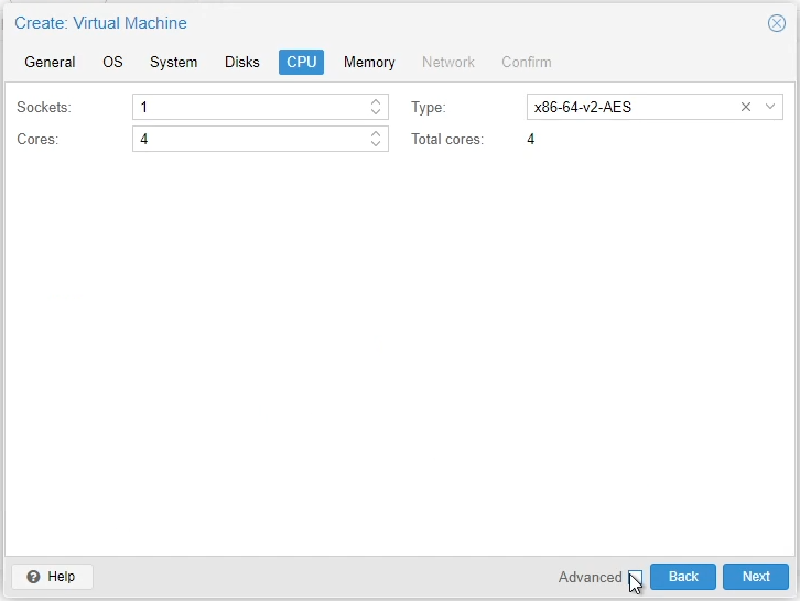 Proxmox Windows VM CPU Settings