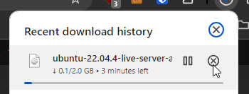 Cancel Browser Download