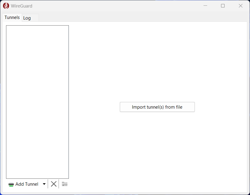 Empty WireGuard Client