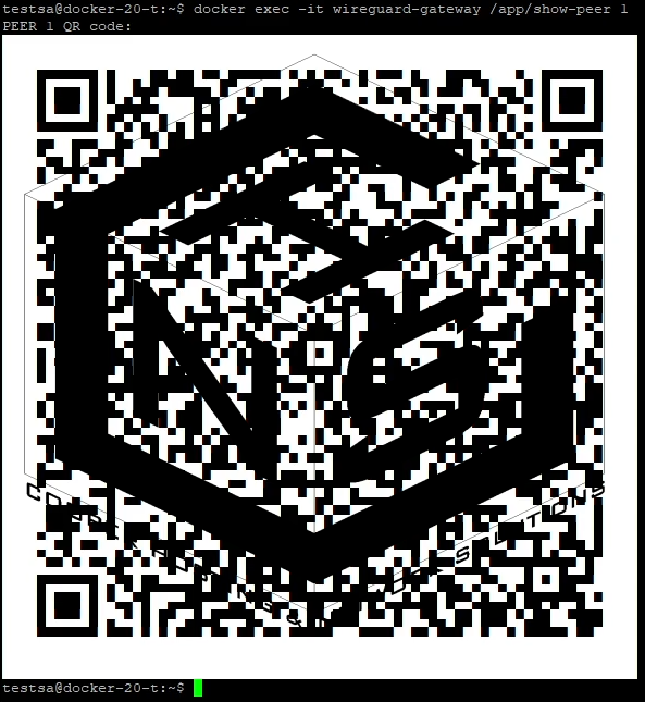 WireGuard QR Code in Terminal