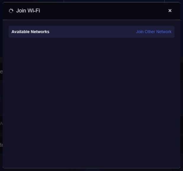 WiFi Network Scanning Interface
