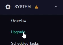 System Upgrade Menu