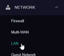 Network LAN Menu