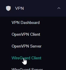 VPN WireGuard Client Menu