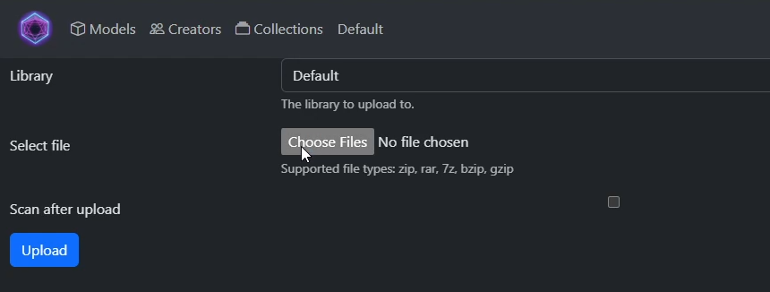 Manyfold Upload Dialog