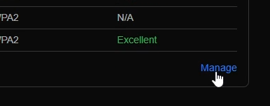 UniFi SSID Manage Button