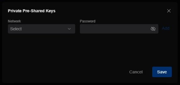 UniFi PPSK Configuration Dialog