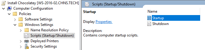 Group Policy Editor Startup Scripts Path