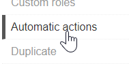 Kanboard Automatic Actions Menu
