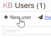 Kanboard New User Button