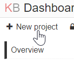 Kanboard New Project Button