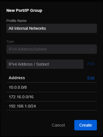 Unifi Network Subnet Examples