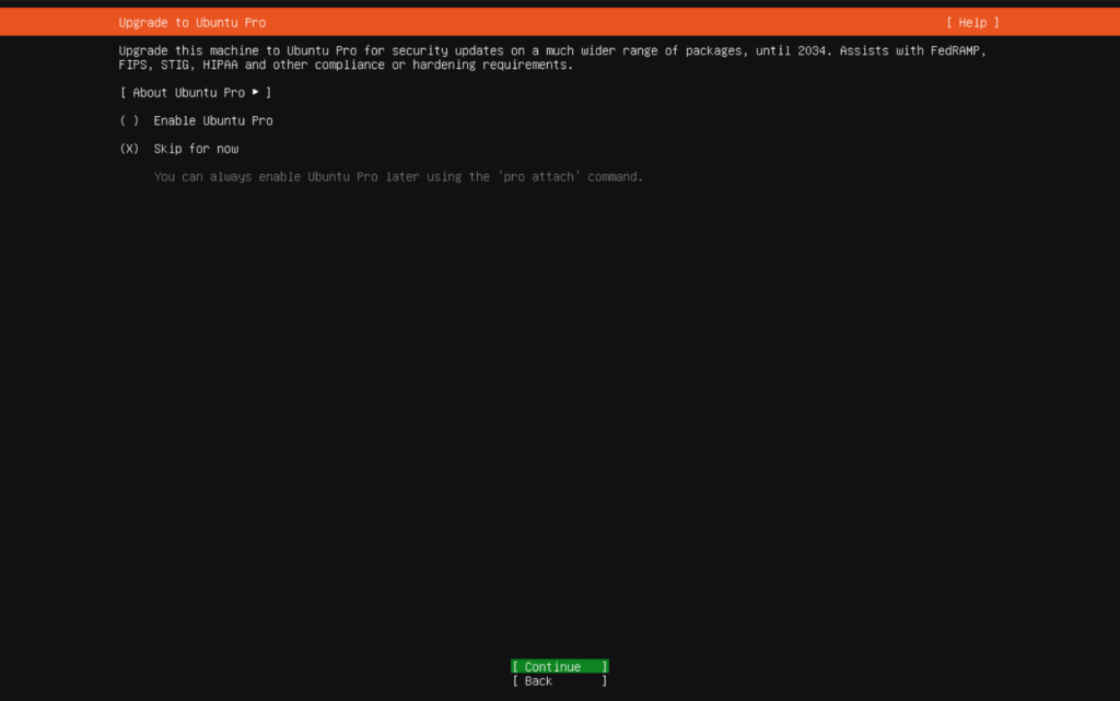 Ubuntu Pro Upgrade Offer Screen