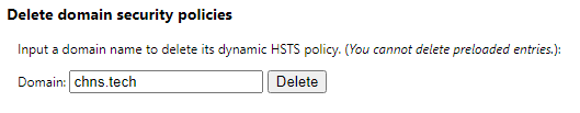 Delete Domain CHNS.tech