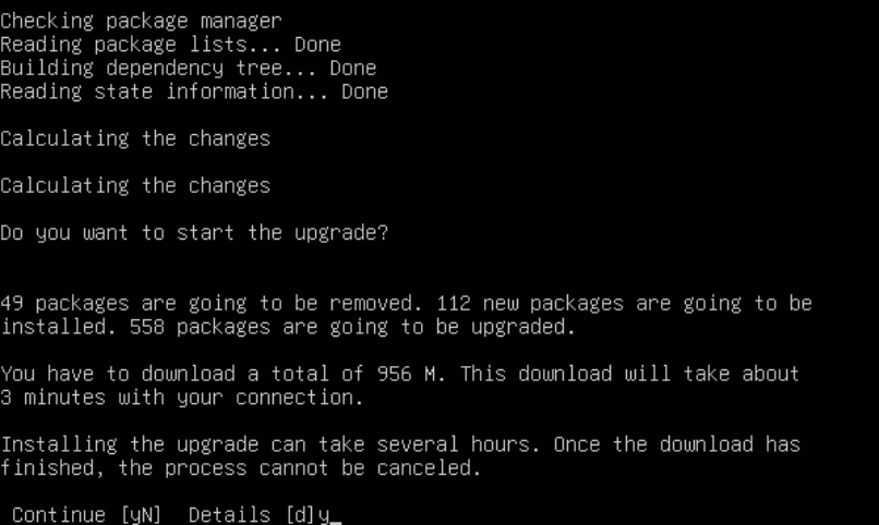 Second Upgrade Package Summary