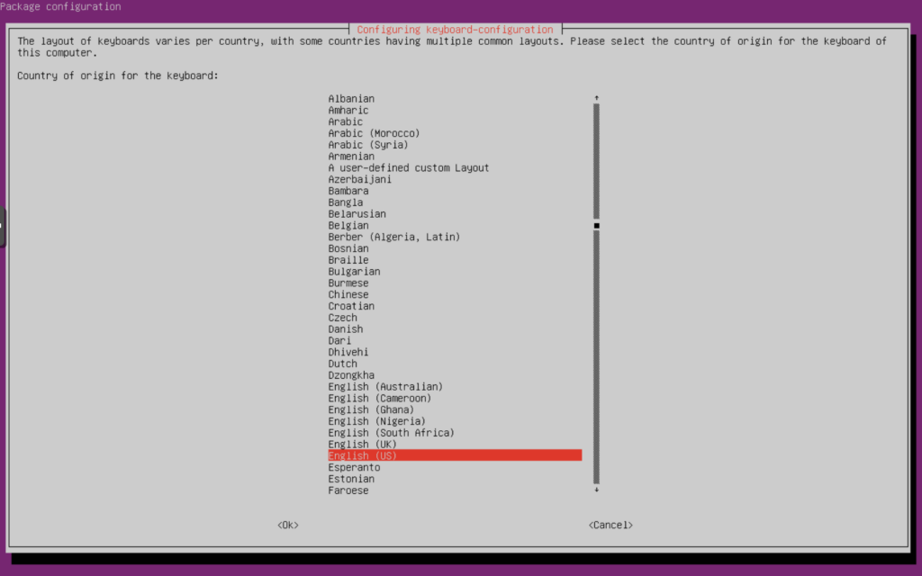 Country Selection Prompt