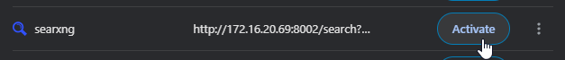 Chrome Activate SearXNG