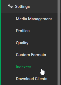 Lidarr Indexer Settings