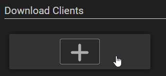 Lidarr Add Download Client Button