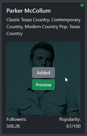 Lidify Artist Added Successfully