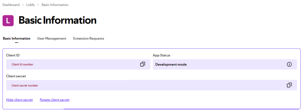 Spotify Client ID and Client Secret