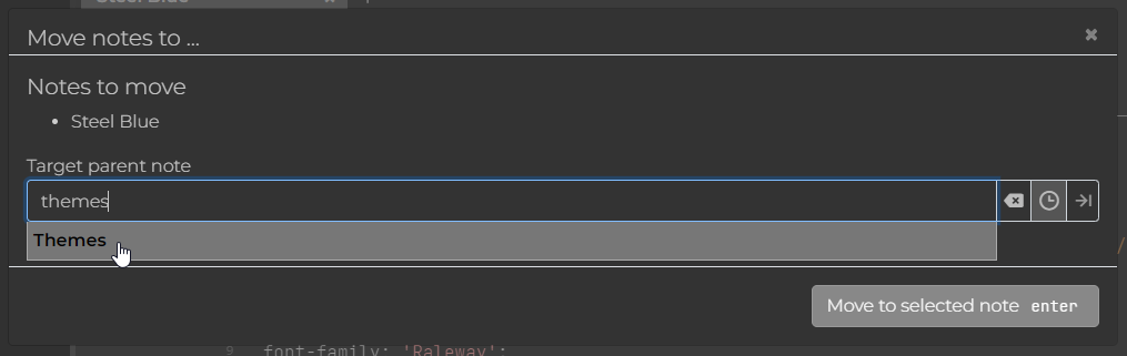 Trilium Move to Themes Folder