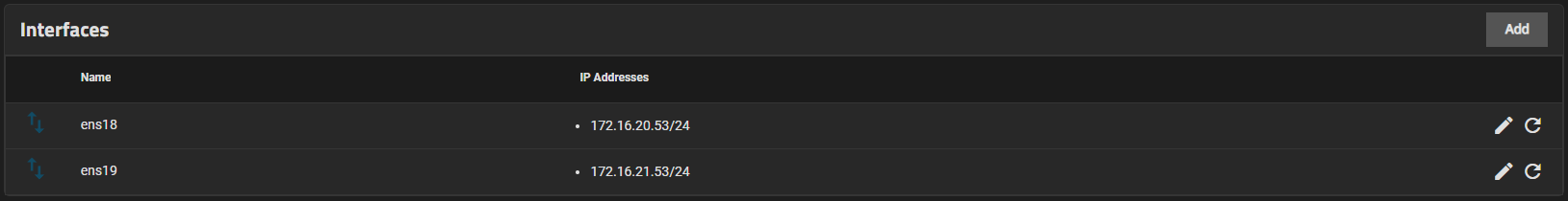TrueNAS Both Network Interfaces Configured