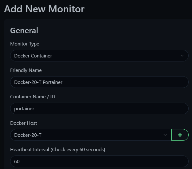 Uptime-Kuma Docker Container Monitor Configuration
