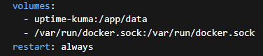 Uptime-Kuma Docker Compose Volume Configuration