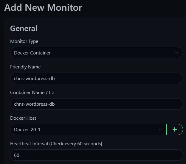 Uptime-Kuma Remote Container Monitor Configuration