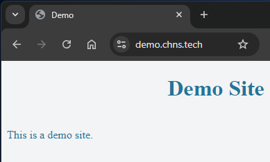 Demo Site with SSL Certificate
