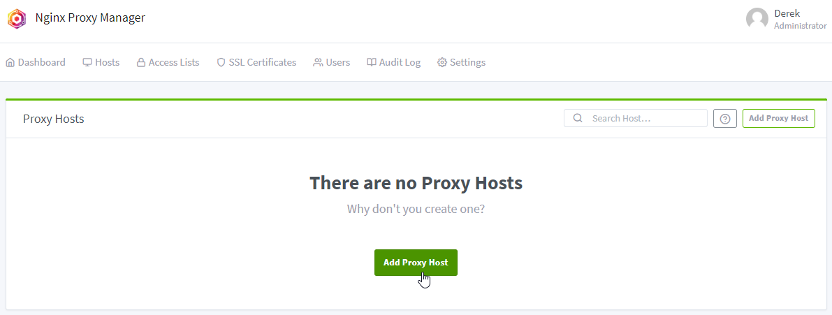 Nginx Proxy Manager Add Proxy Host