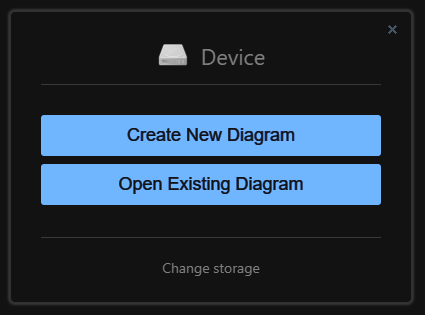 Draw.io Create New or Open Existing Diagram