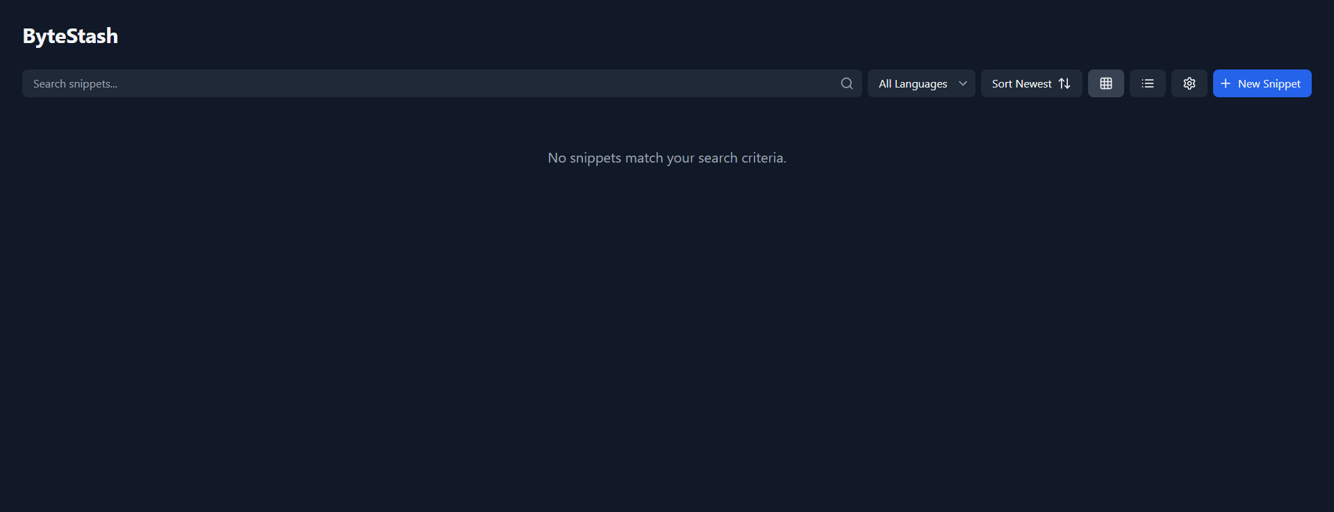 ByteStash Web Interface