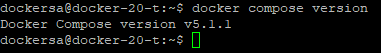 Docker Compose version output