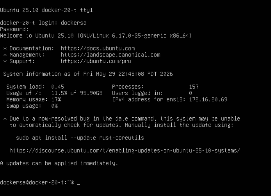 Ubuntu 25.10 Version Confirmation